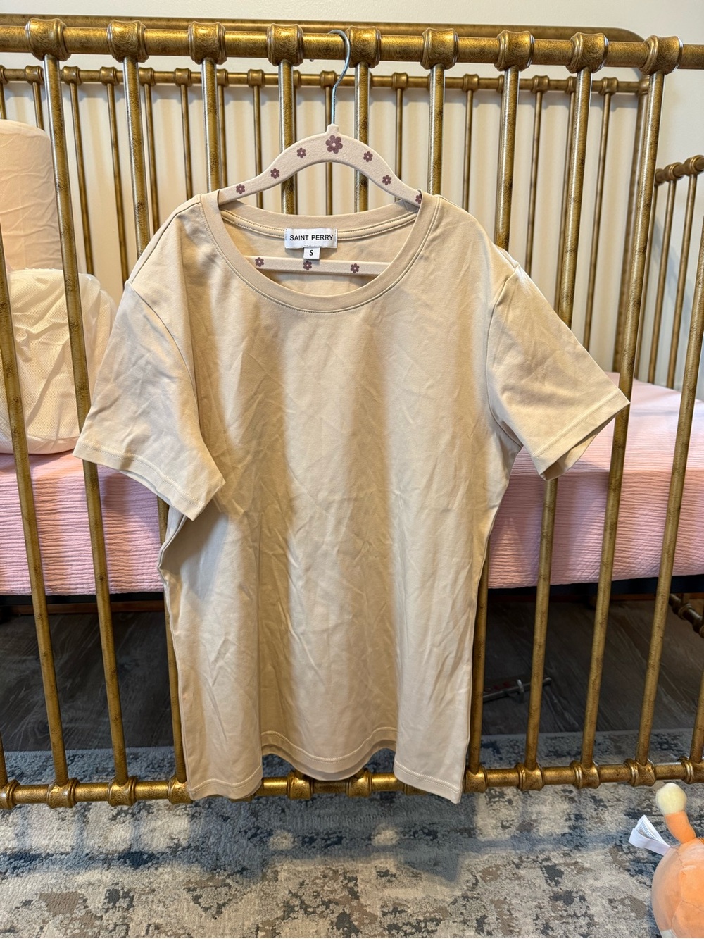 Men's Short Sleeve Tee in Beige